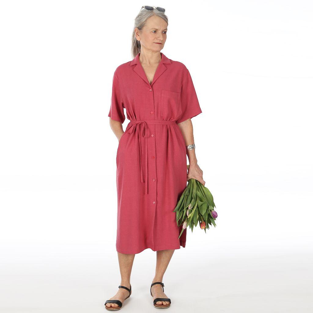 Preview: Papierschnittmuster Hemdblusenkleid Frau Isla XS-XXL